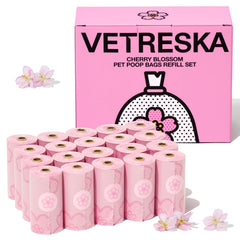 VETRESKA bolsas para excrementos con aroma de cerezo para paseos más agradables.