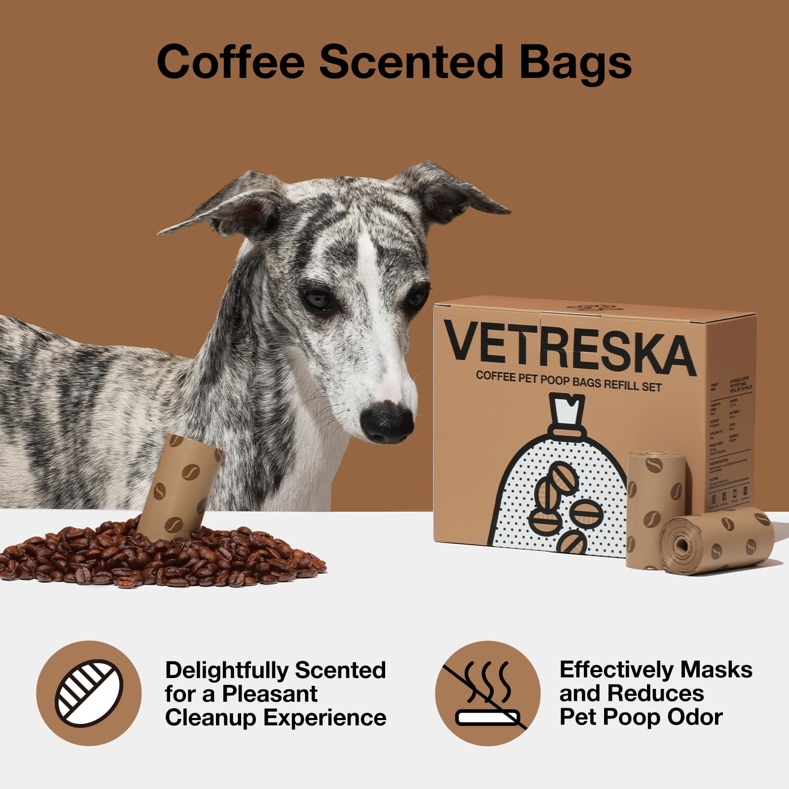Bolsas VETRESKA con forma de grano de café y diseño distintivo