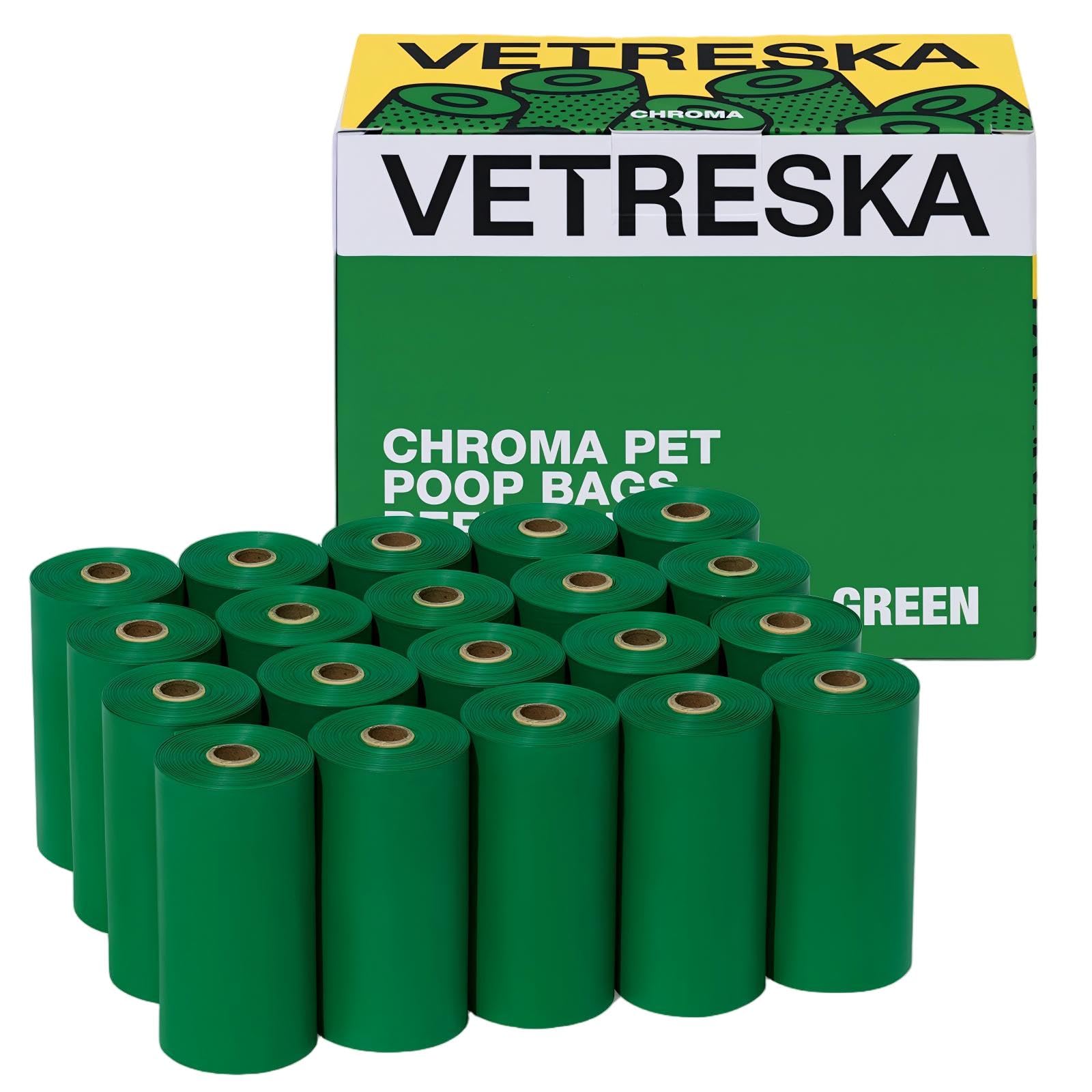 Bolsas Vetreska para perros gruesas, útiles para paseos limpios y sin derrames.