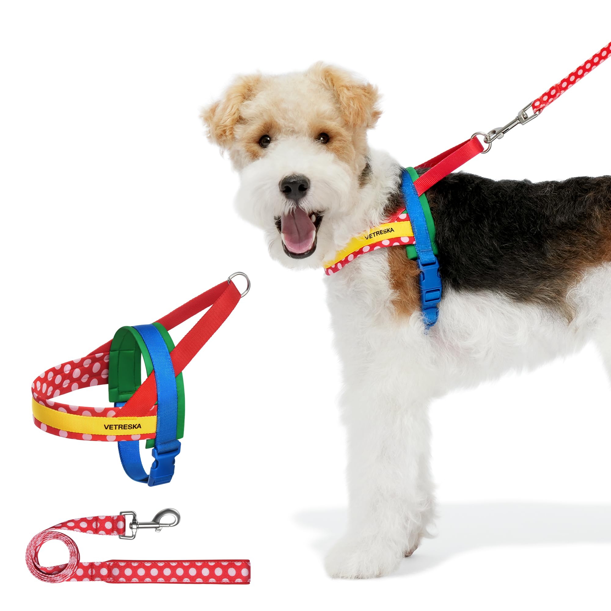 VETRESKA MoMA arnés para perro, estilo moderno y cómodo para paseos diarios.