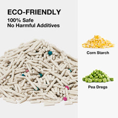 Vetreska arena de tofu para gatos, libre de polvo para un ambiente más limpio
