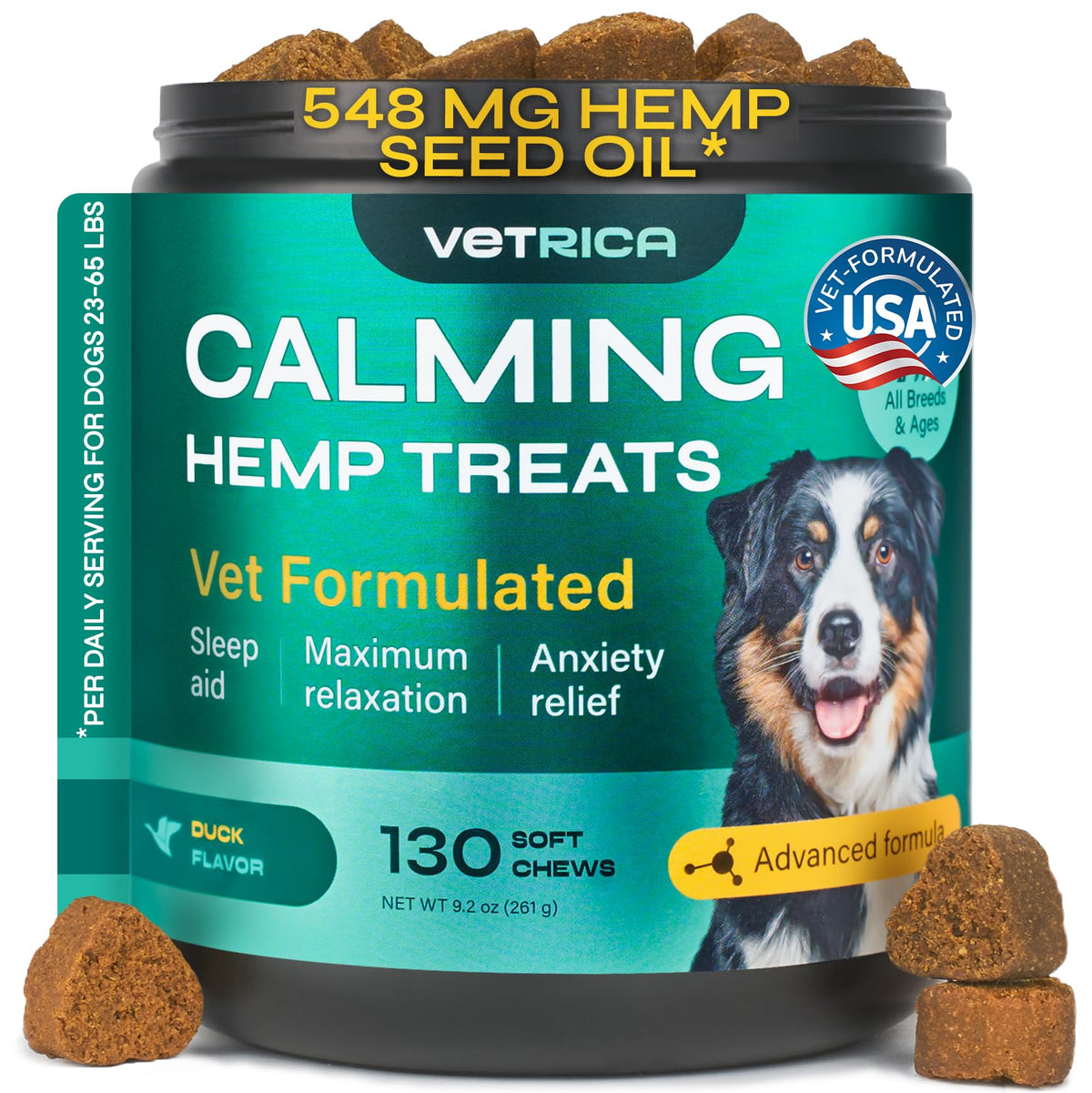 Vetrica masticables calmantes, sabor pato: para serenidad diaria en perros
