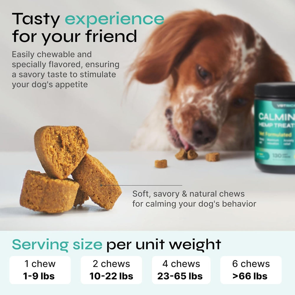 Vetrica masticables calmantes, toma fácil: aptos para cachorros y perros adultos