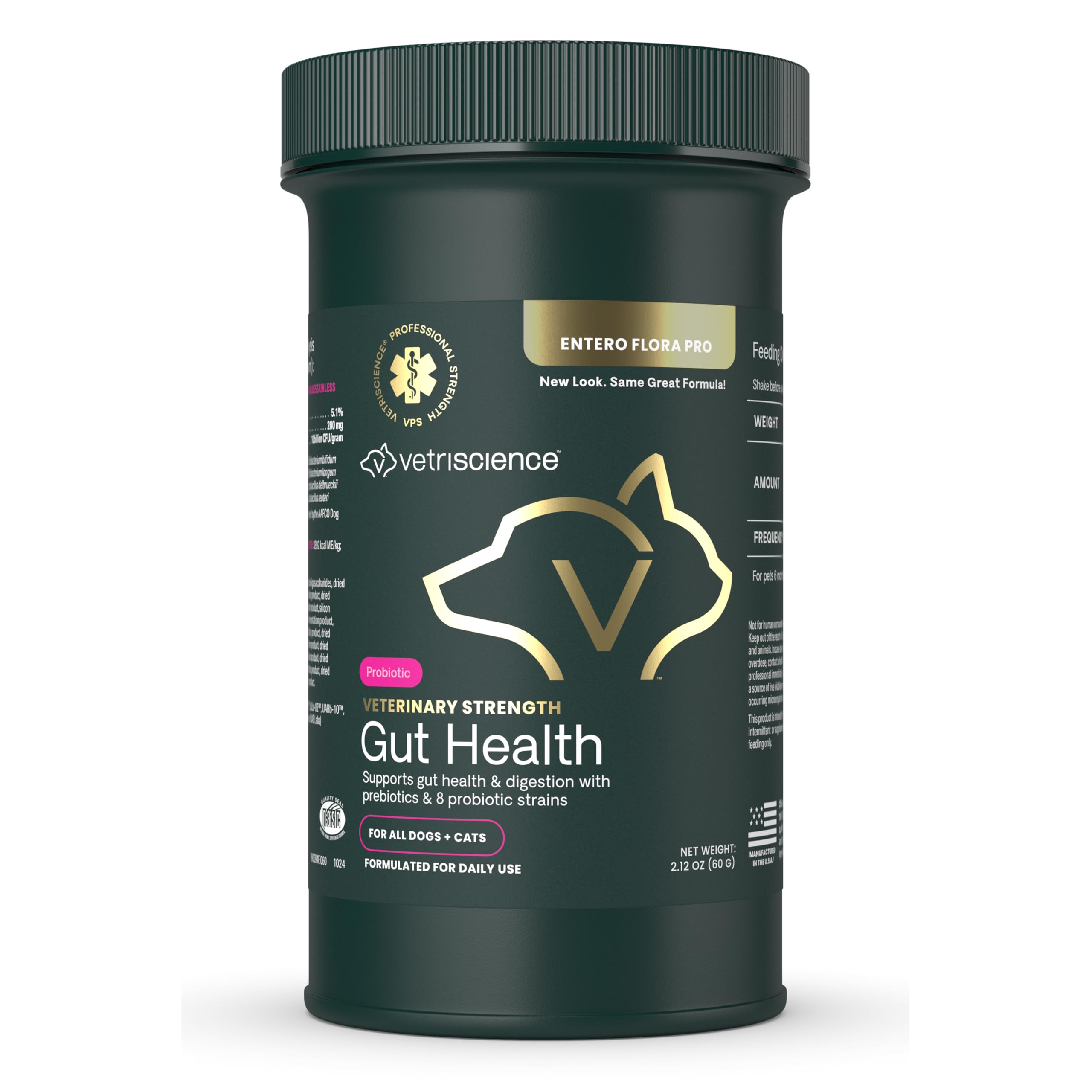 VetriScience polvo salud intestinal para mascotas, apoyo digestivo suave