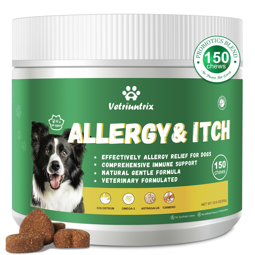 Vetriuntrix gomitas alergia-perro, 150 unidades para piel sensible y pelaje saludable