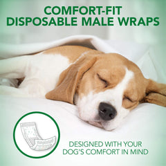 Vet's Best ajuste seguro de desechables macho, cierre reposicionable para un ajuste estable.