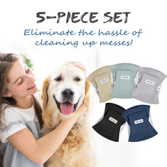 Capa absorbente triple para perro, manteniendo el interior seco.