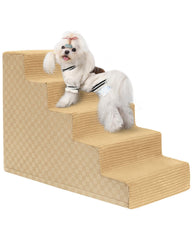 Vfrog escaleras para perros de 5 pasos para cama, facilitan subir sin esfuerzo