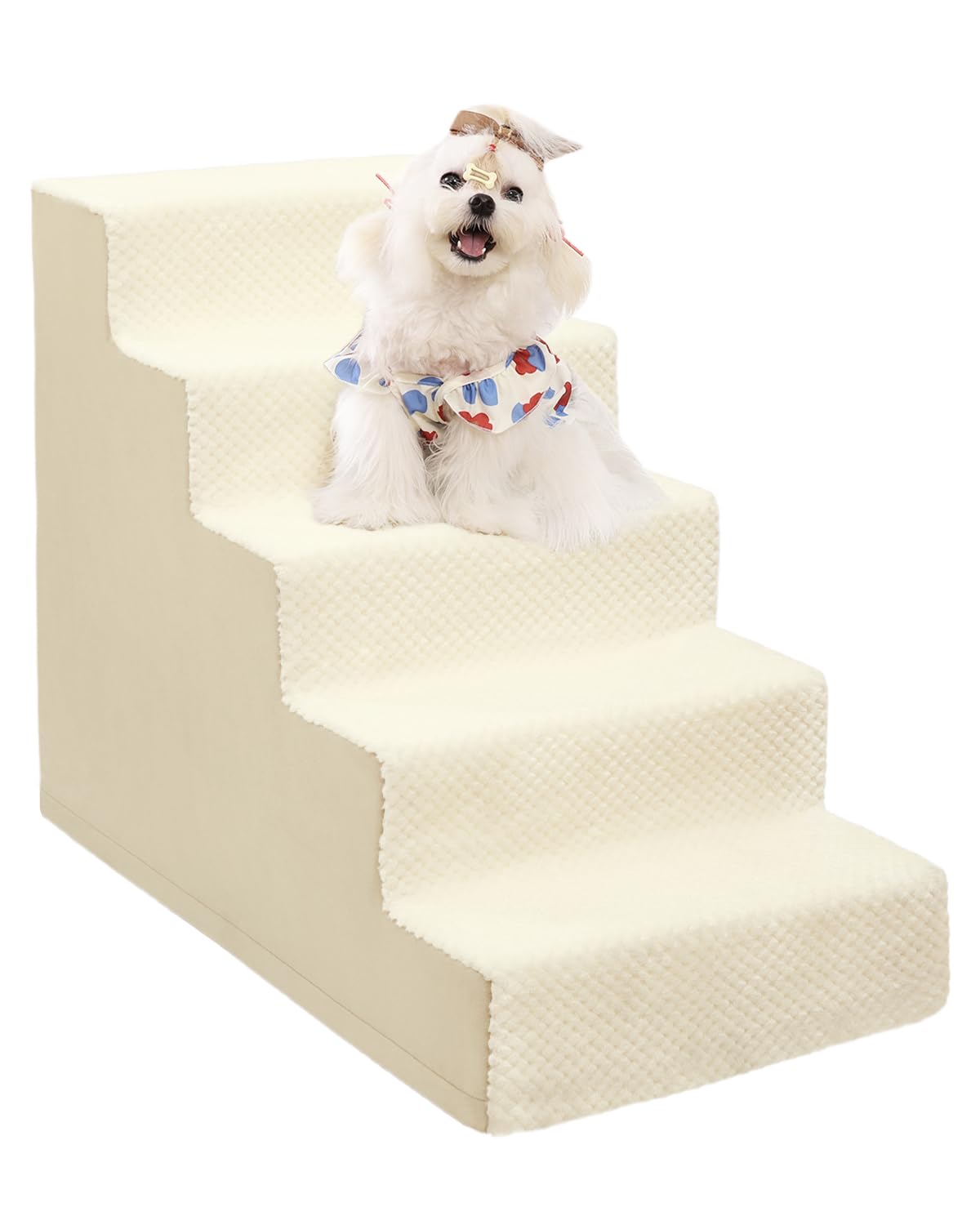 Vfrog escalera para perros pequeños, vista frontal, apoyo cómodo