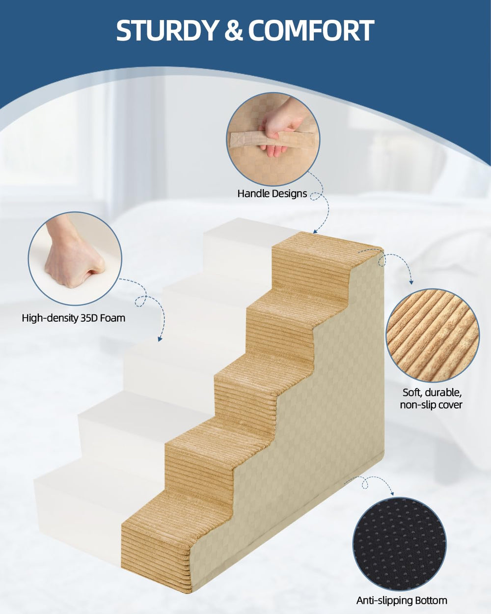 Vfrog escaleras para perros sin instalación, listas para usar