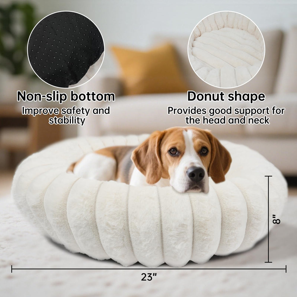 Pelo sintético de conejo Vhen When Donut, calor suave para noches tranquilas.