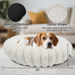 Pelo sintético de conejo Vhen When Donut, calor suave para noches tranquilas.
