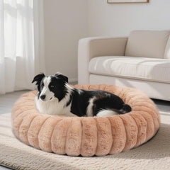 Cama redonda Vhen When para perros y gatos, descanso cómodo y envolvente.
