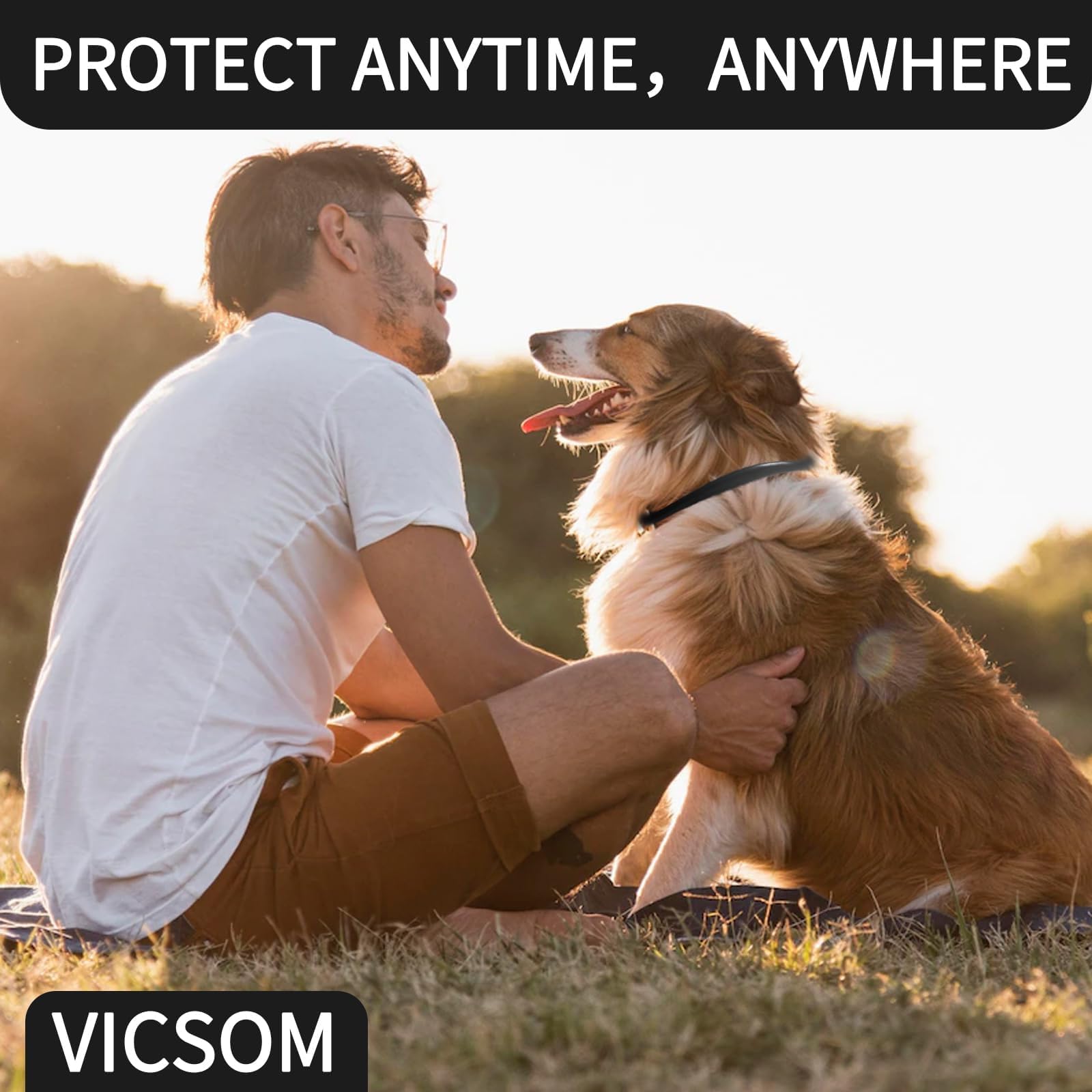 Collar VICSOM para uso en lluvia, funciona bajo mojado sin perder potencia.