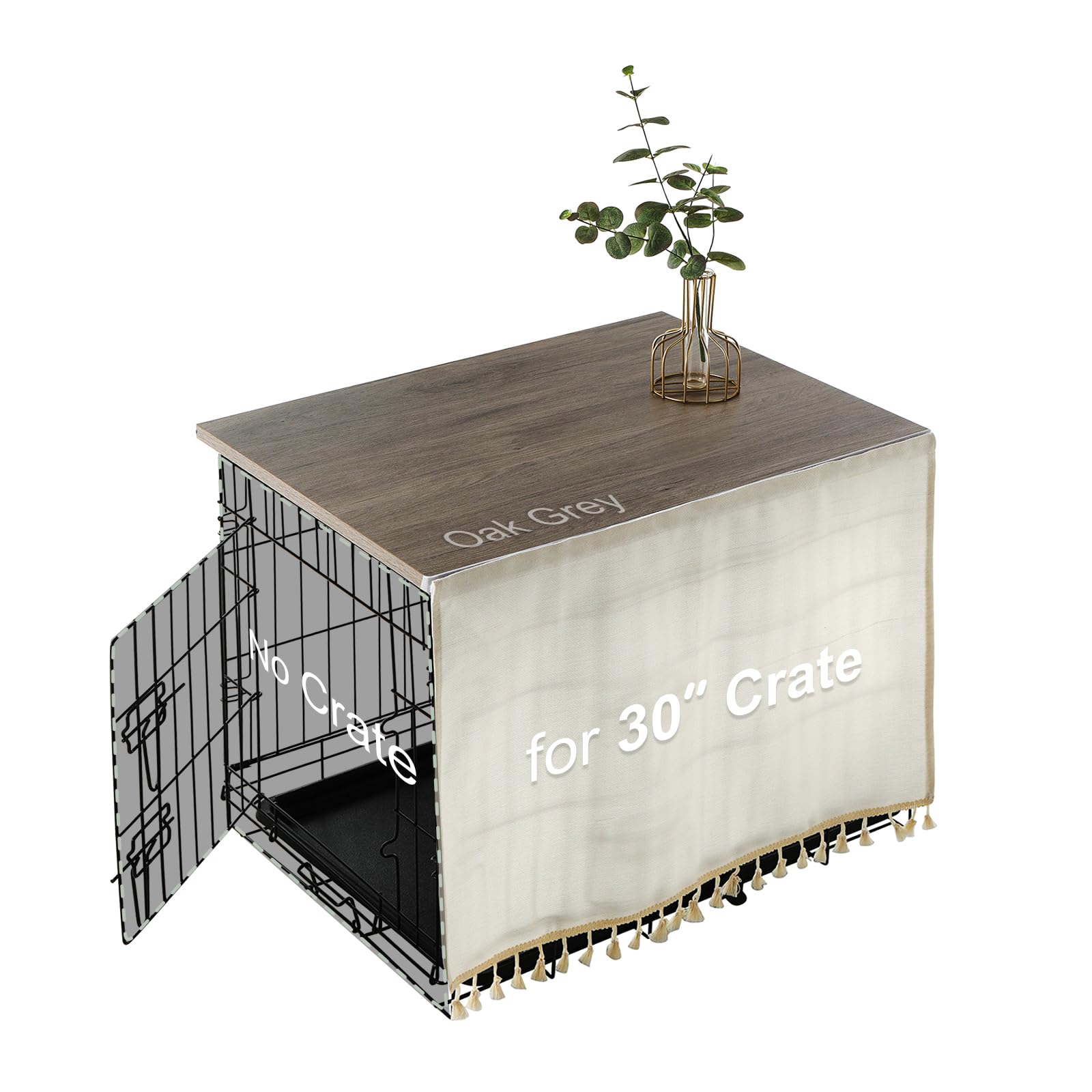 Cubrejaula VIE DE AMAN de madera 30in, transforma la jaula en mesa práctica.