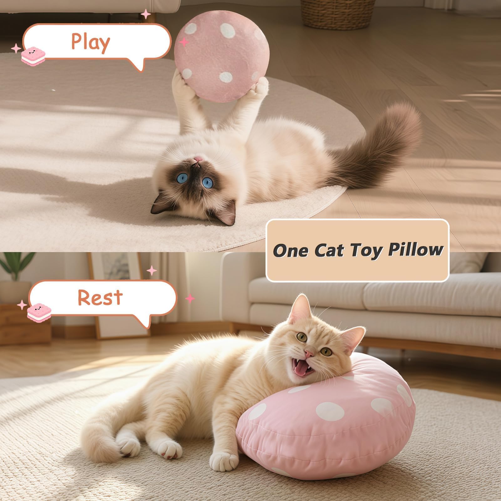 Apoyo para cuello del gato VIEFIN, ideal para reposar con comodidad.