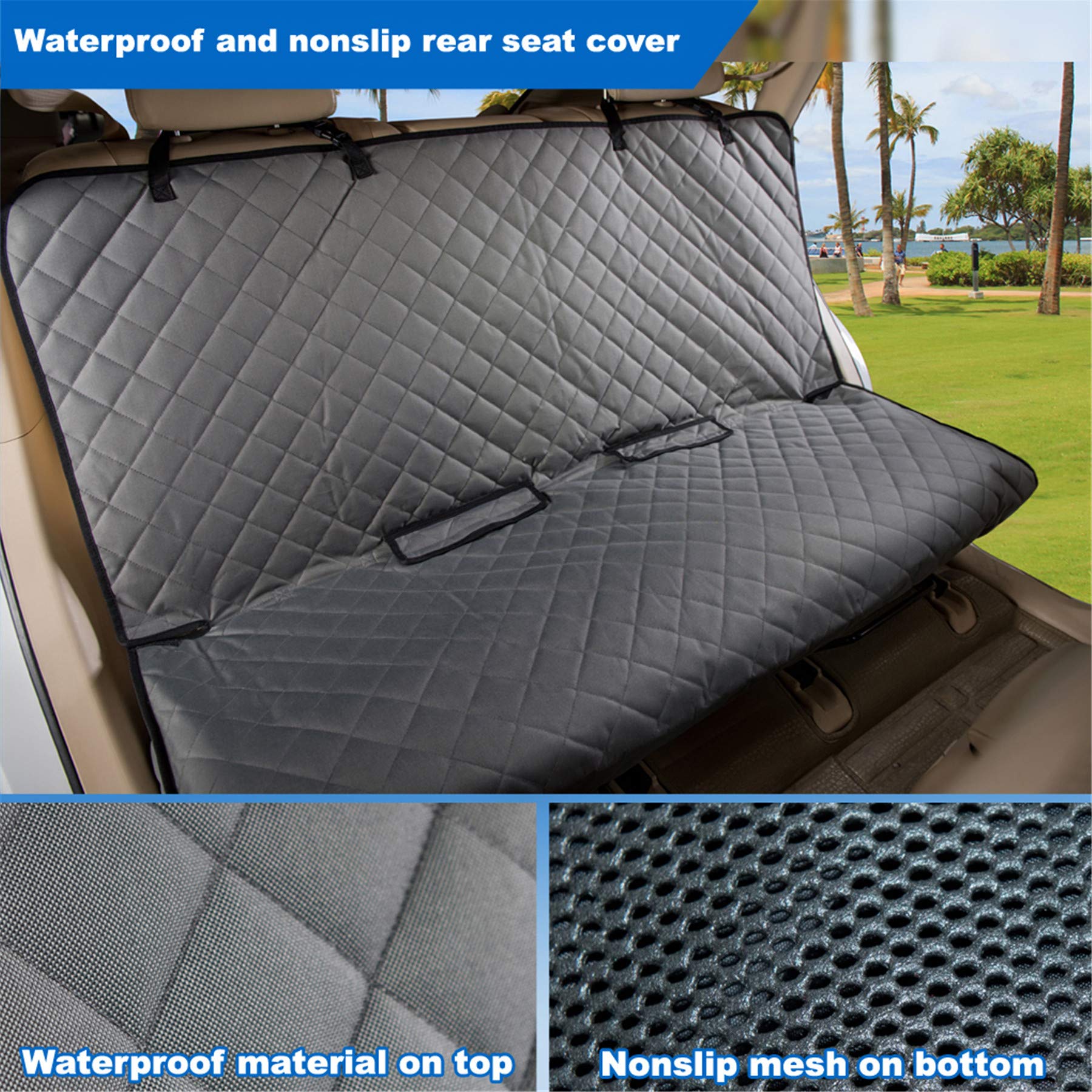 VIEWPETS protector-asiento-trasero-lavable facilita la limpieza después de viajes.
