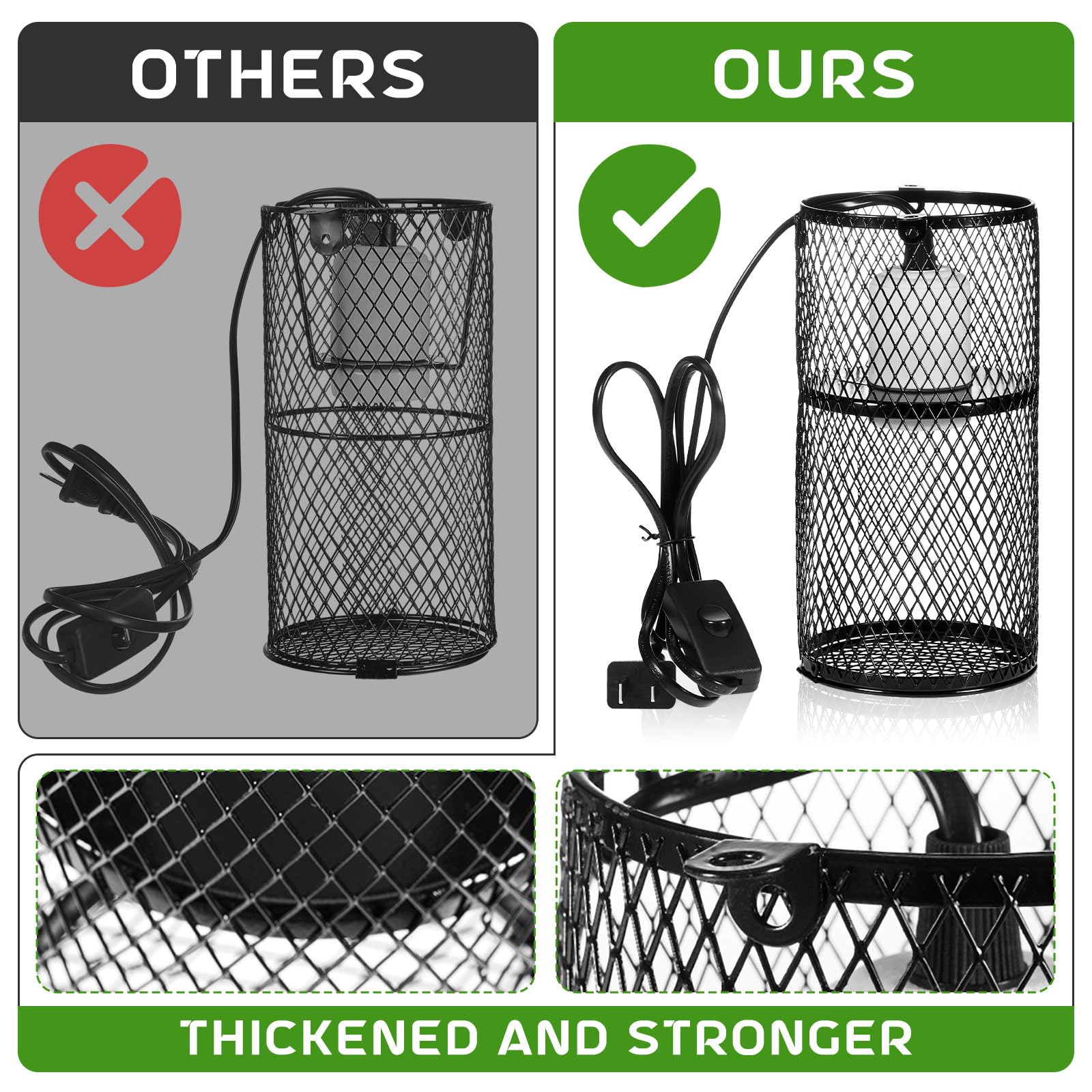 VIHOSE uso amplio en jaulas para reptiles y anfibios.