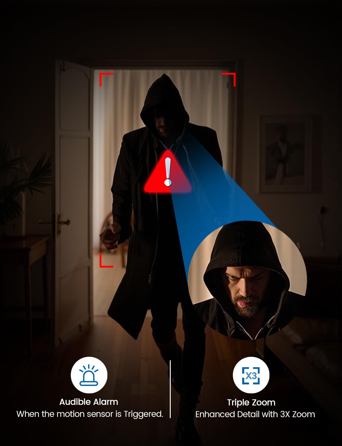Viigytek alarma audible activada para disuadir intrusiones en tiempo real.