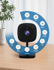 Viigytek cámara seguridad interior con visión nocturna para vigilancia en oscuridad.