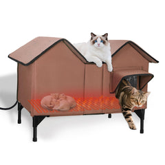 VILRAK casa-gatos-exterior-caliente refugio cálido para felinos al aire libre