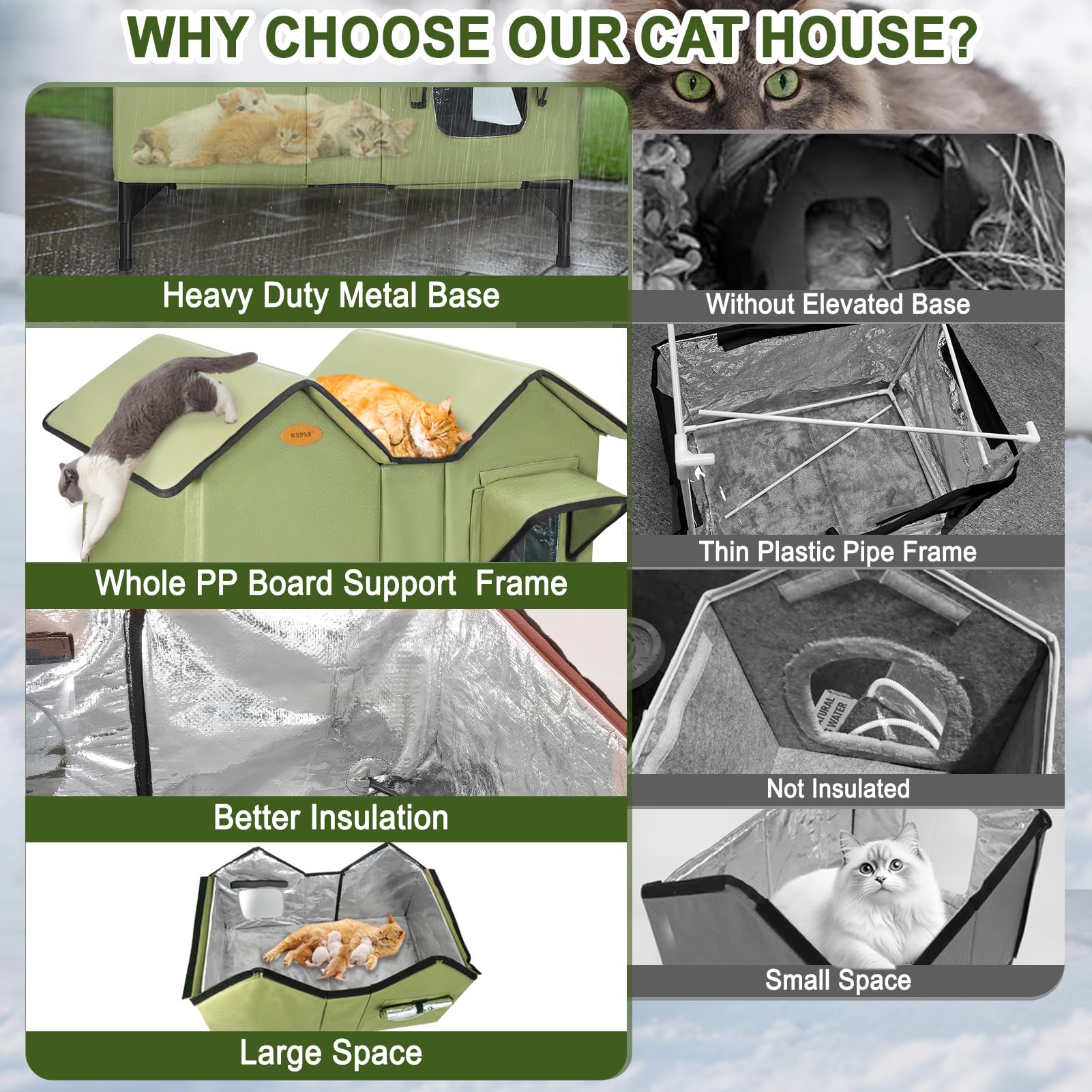 Vilrak-casa-gatos-extragrande, espacio cómodo para varias mascotas.