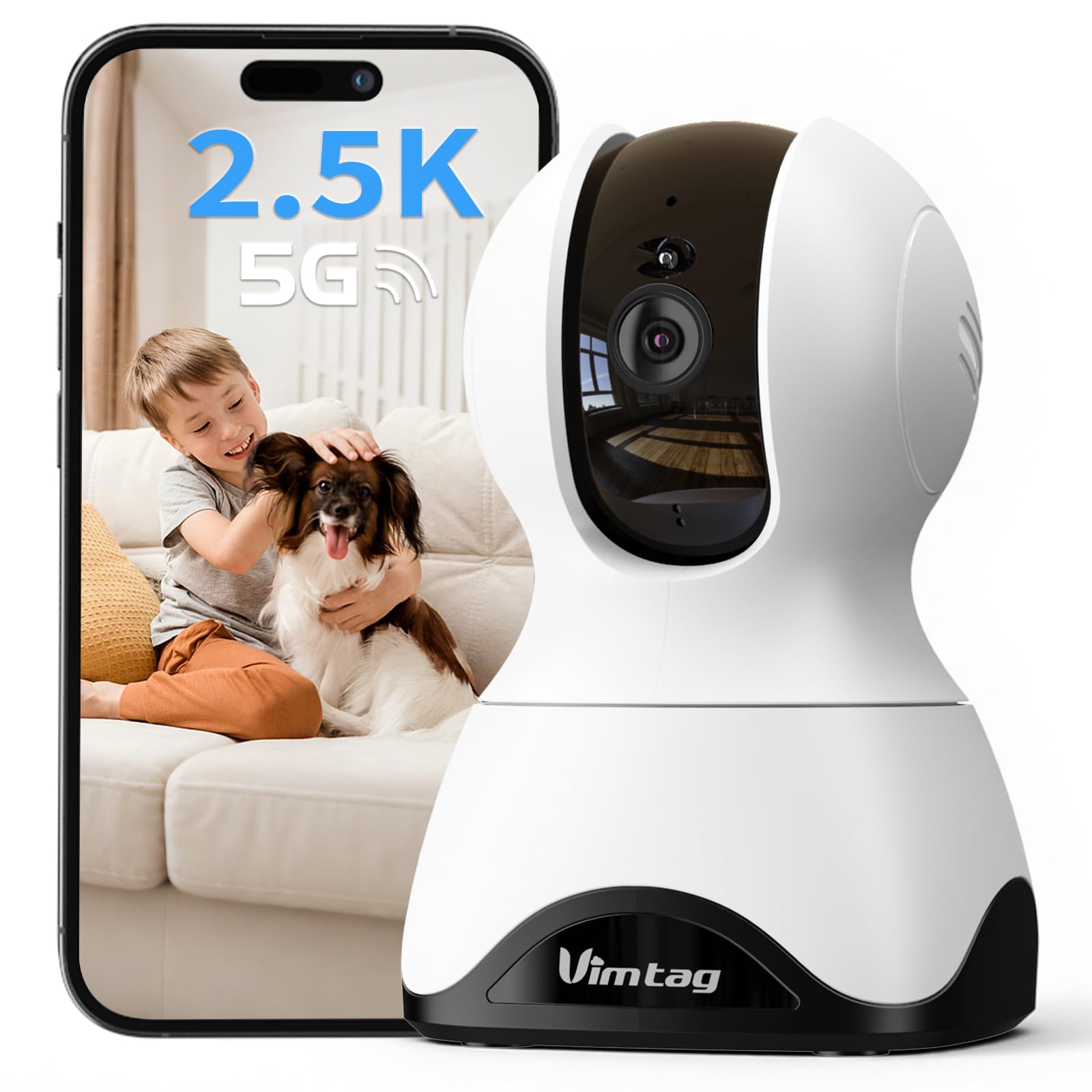 Cámara Vimtag para mascotas con visión 360° para vigilar cada habitación
