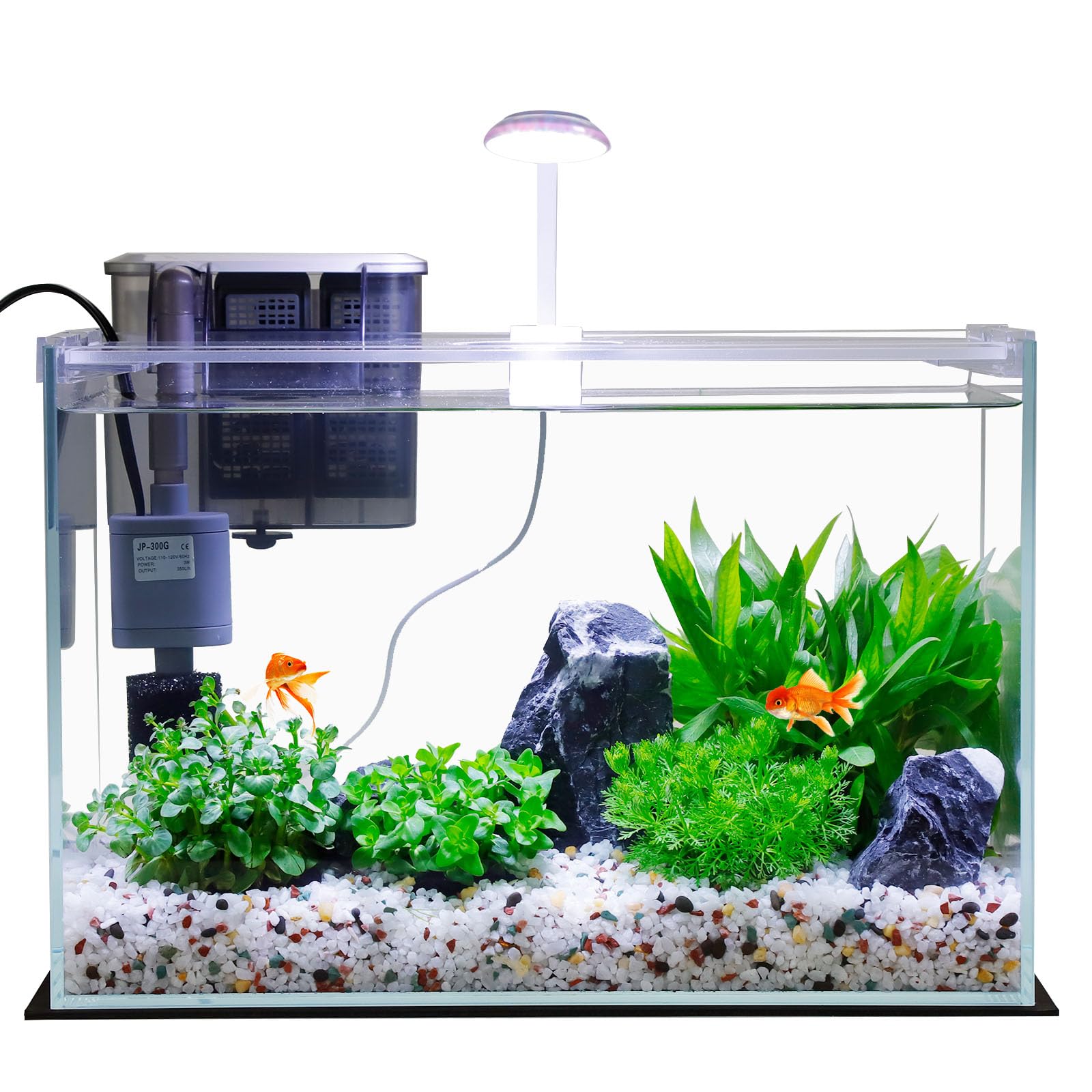 Acuario Vimvins de 5 galones con filtro y luz para iniciar tu acuario.