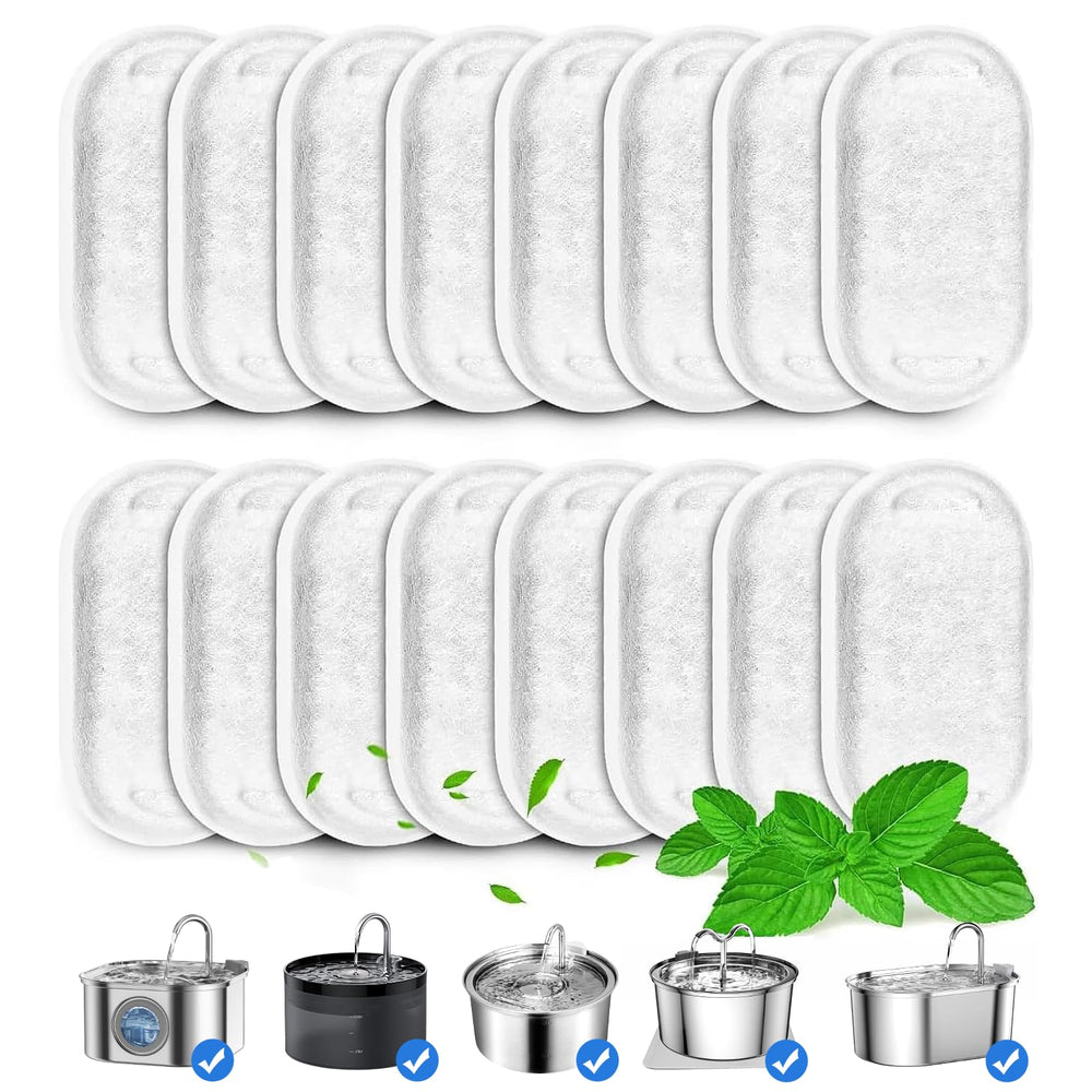 VinDox filtros 16-pack para fuente de gatos en acero inoxidable mejorando la calidad del agua