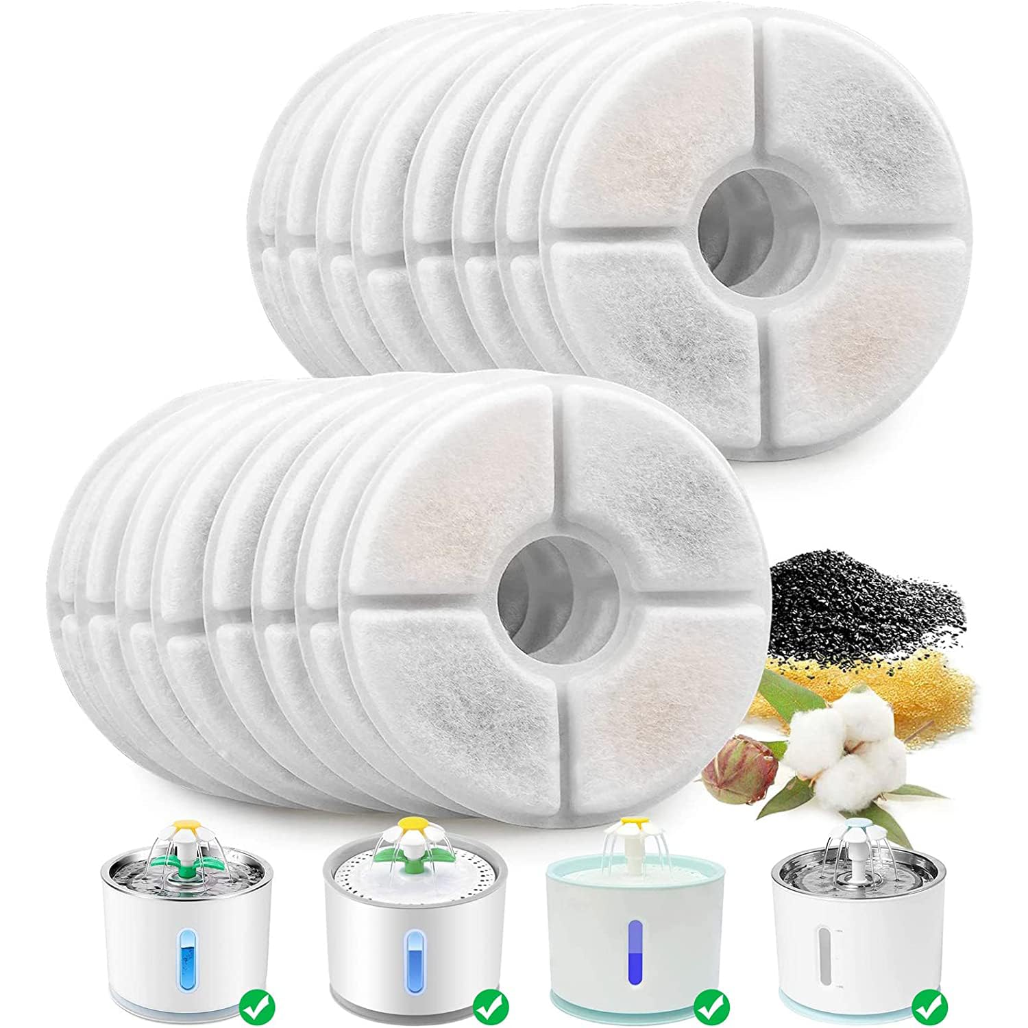 VinDox: filtros para gatos 81oz, compatibilidad amplia para agua más limpia.