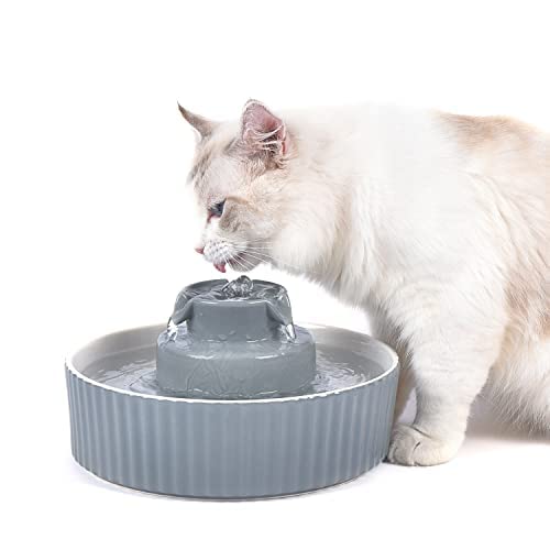 VinDox fuente cerámica 360 para gatos y perros, fomenta hidratación constante.