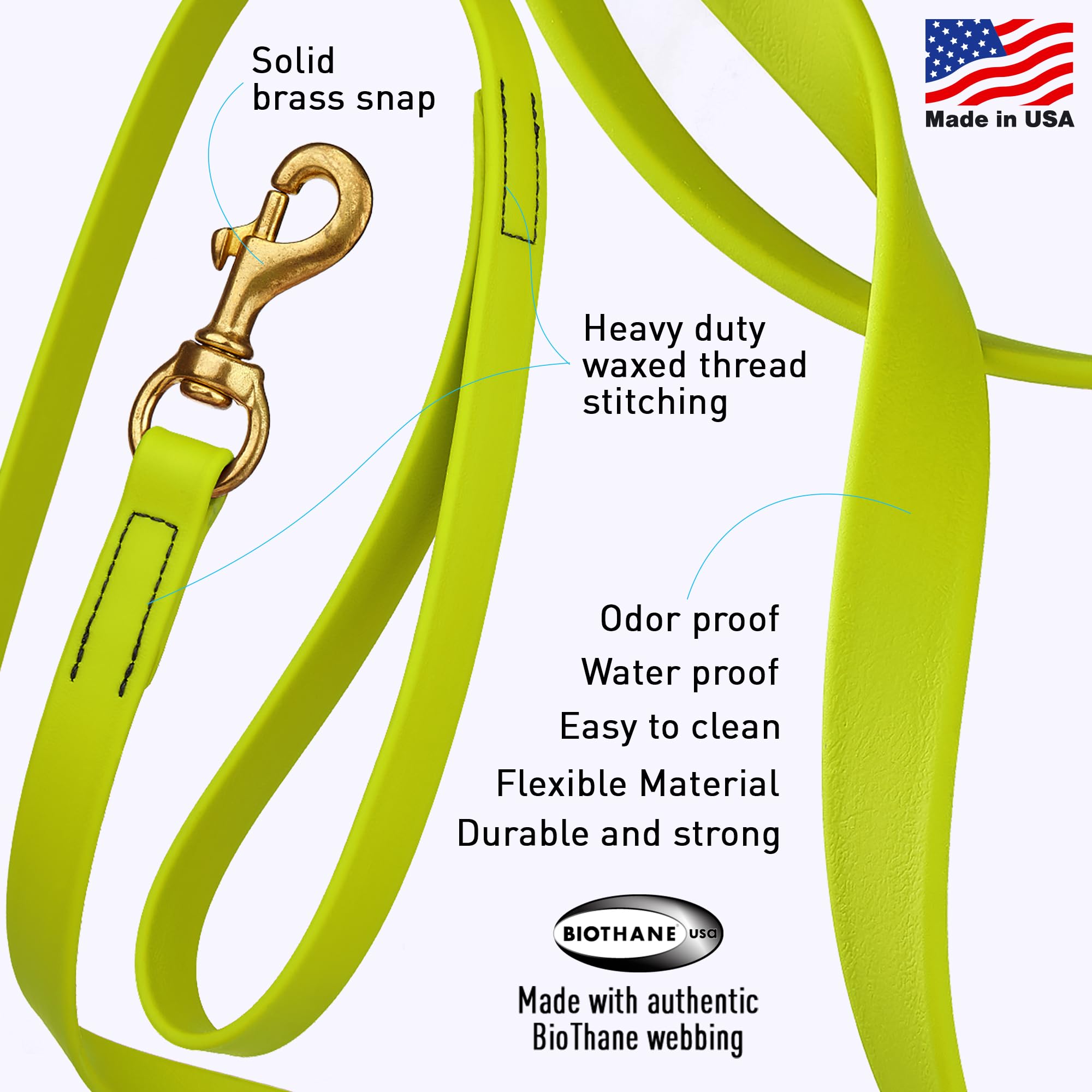Viper Biothane correa entrenamiento K9: ideal para sesiones de adiestramiento.