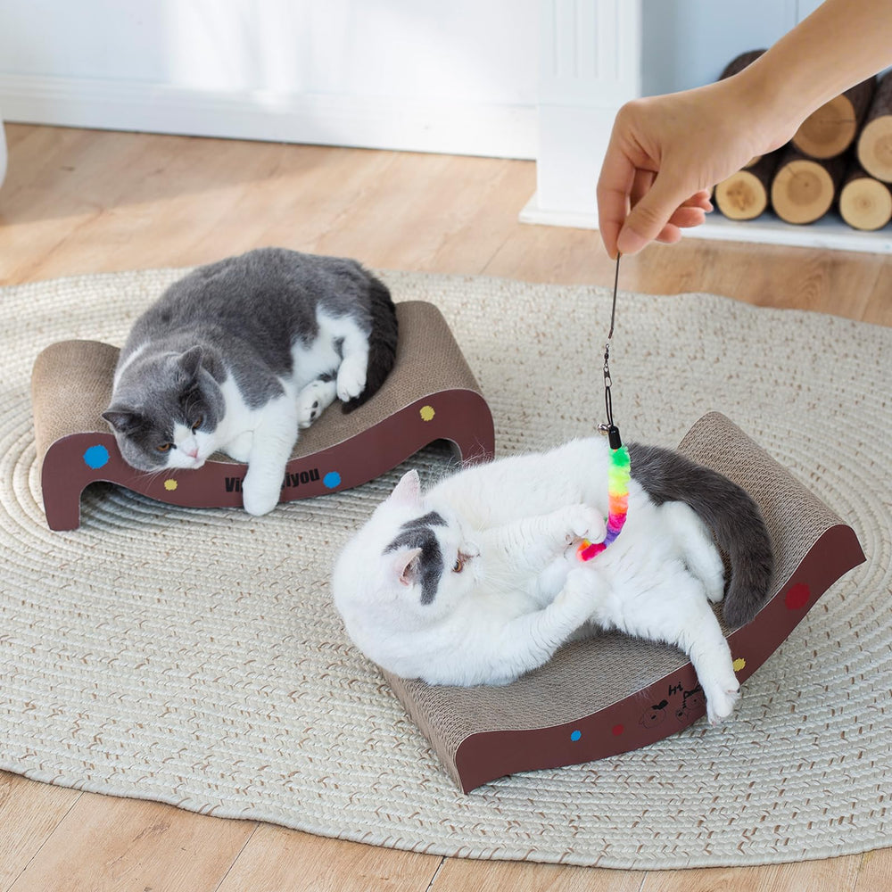 VIRAAGYIYOU cama-rascador para gatos, descanso sobre cartón.