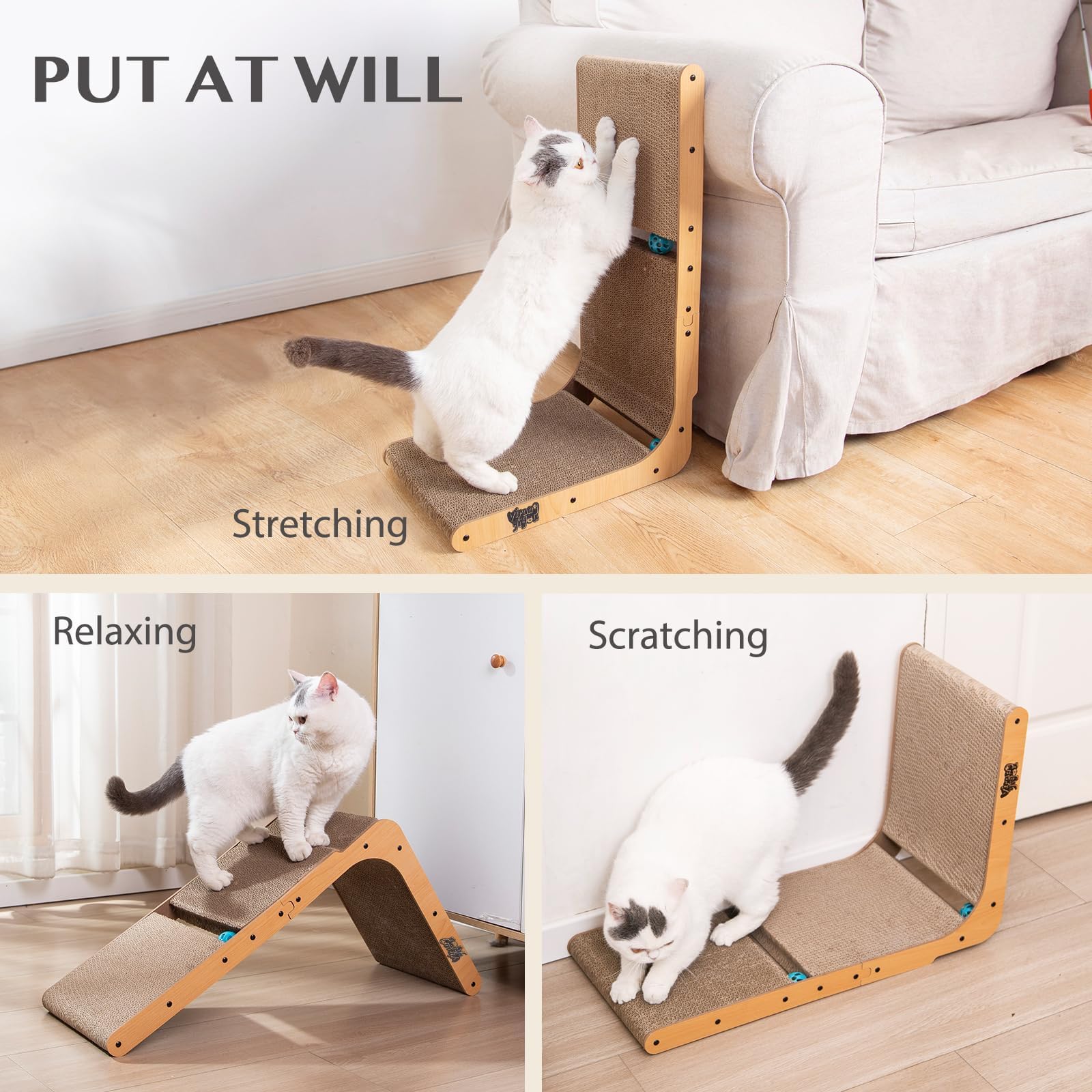 VIRAAGYIYOU diseño-L-rasguño-gato: rascar desde distintos ángulos.