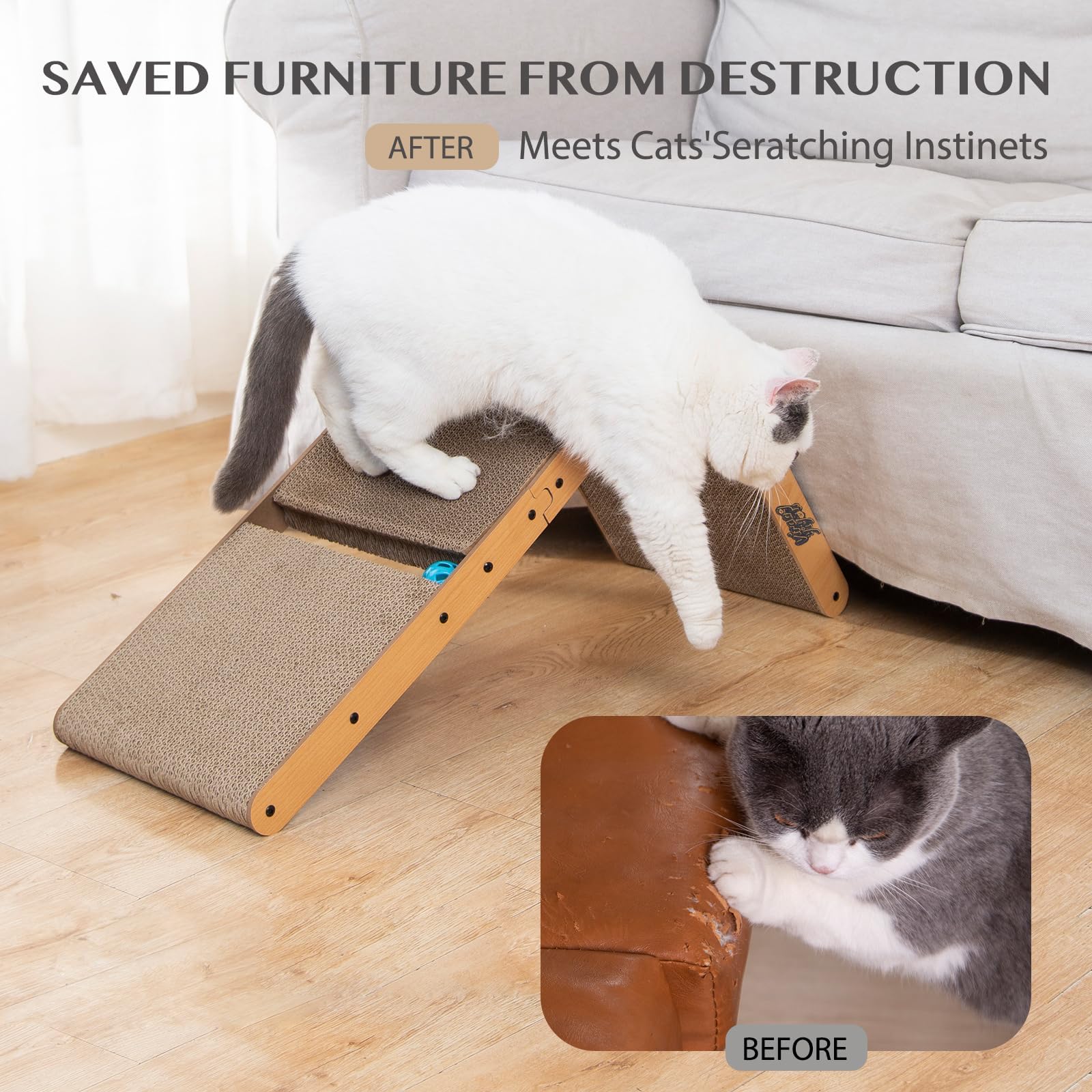 VIRAAGYIYOU medidas-rasguño-gato-40x25x60 cm: apto para gatitos y adultos.