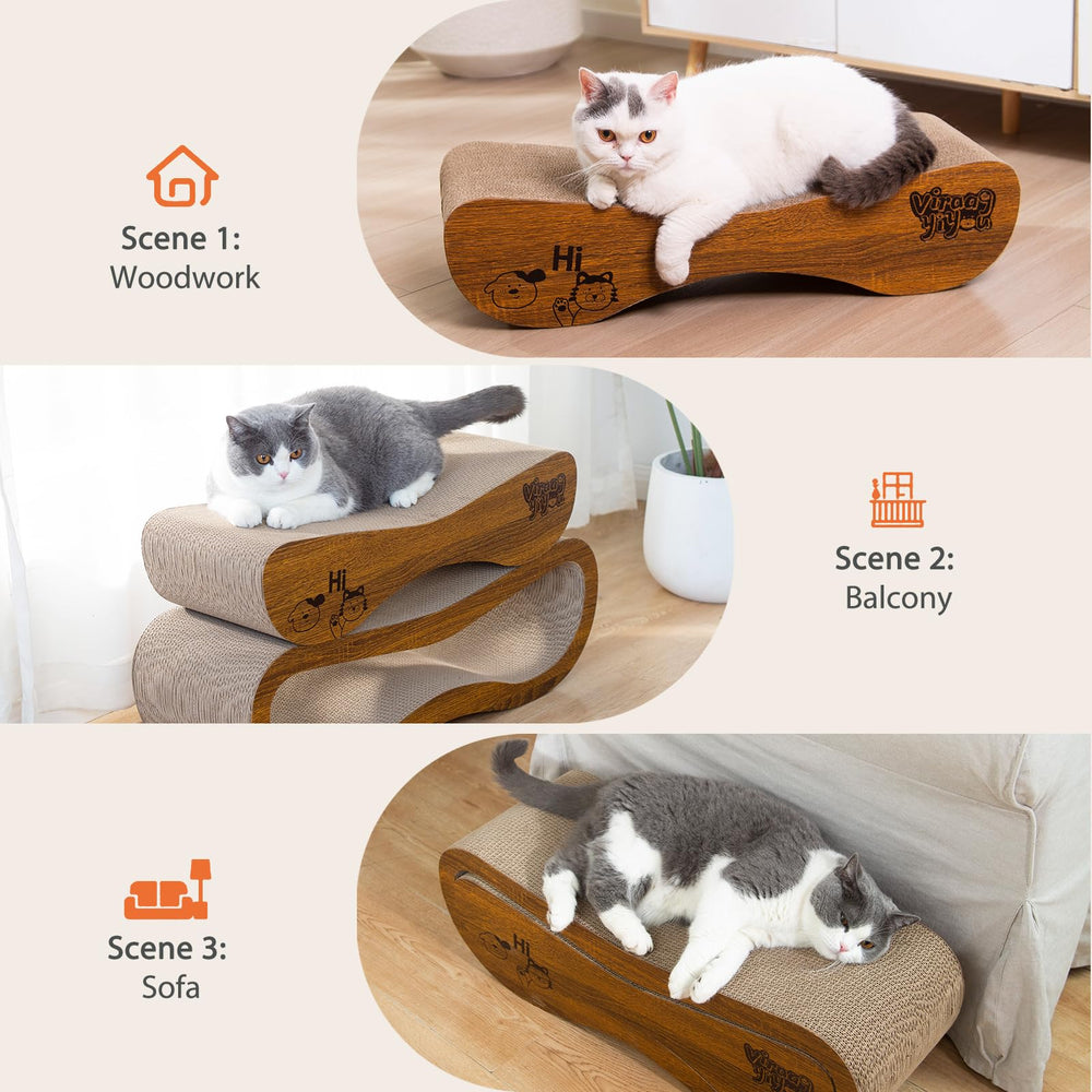 Diseño curvo de VIRAAGYIYOU que funciona como cama para gatos.