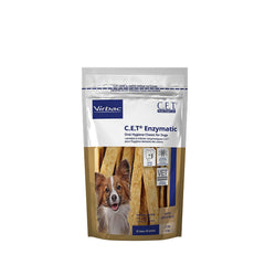 Virbac C.E.T. Enzimáticos para perro pequeño, empaque de 30 masticables, cuidado dental diario.