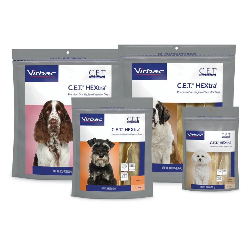 Virbac C.E.T. HEXtra Premium uso diario recomendado para higiene bucal de perros