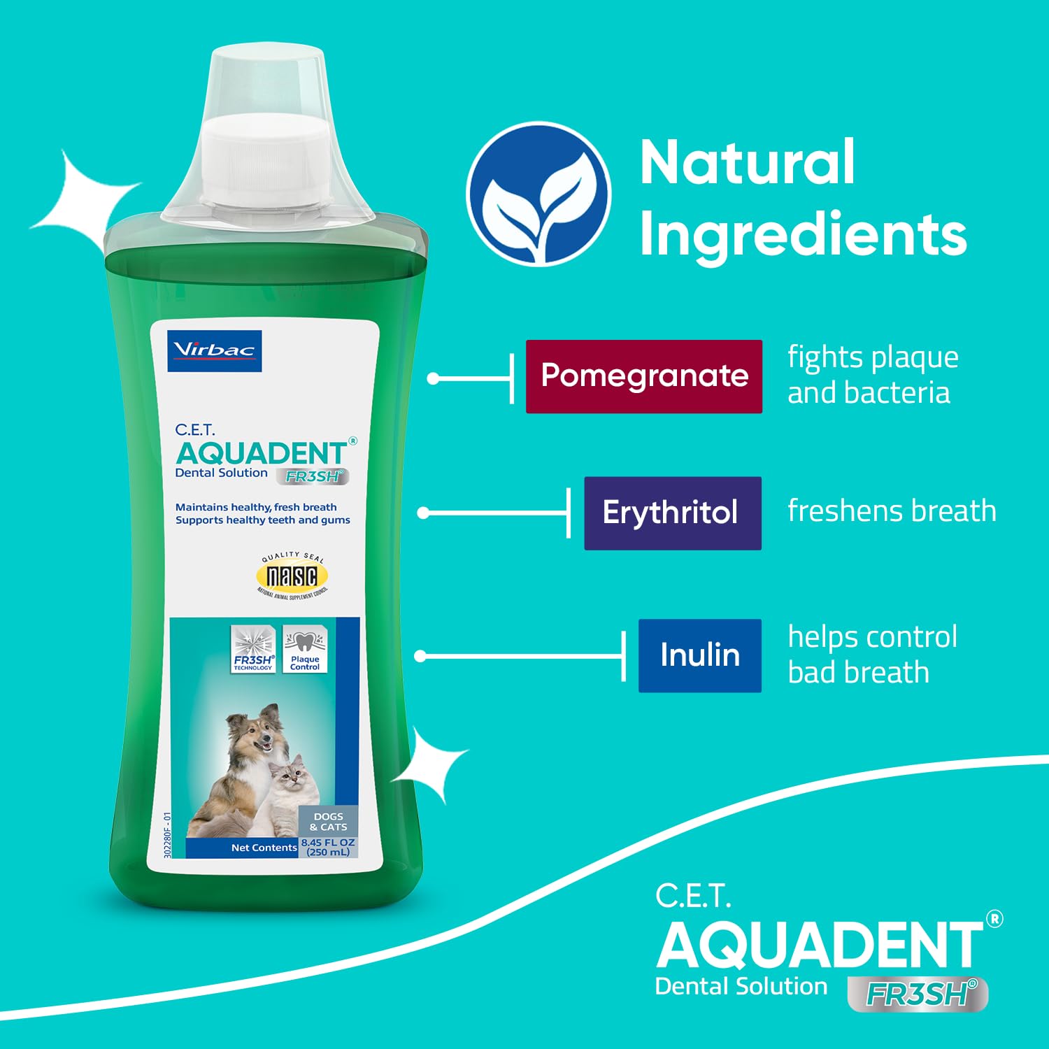 Virbac C.E.T. Aquadent, prebióticos en la fórmula para equilibrio oral
