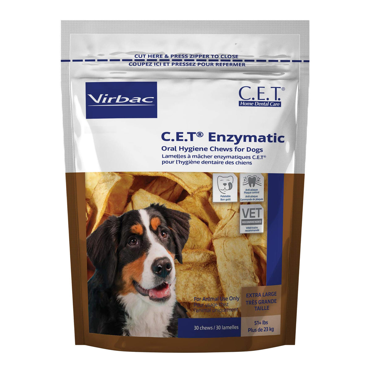 Virbac CET masticables enzimáticos para perros grandes mejora la experiencia de limpieza dental