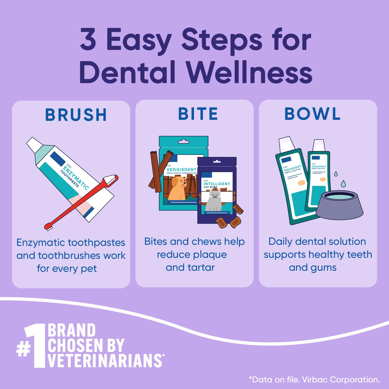 Tres bocados al día pueden apoyar la rutina dental.