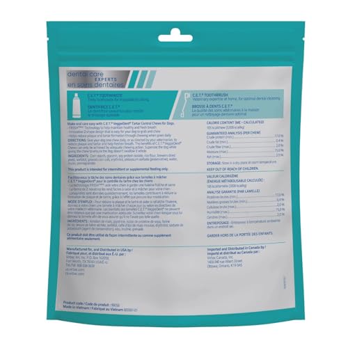 Virbac Veggiedent FR3SH, diseño en forma Z para alcance total.