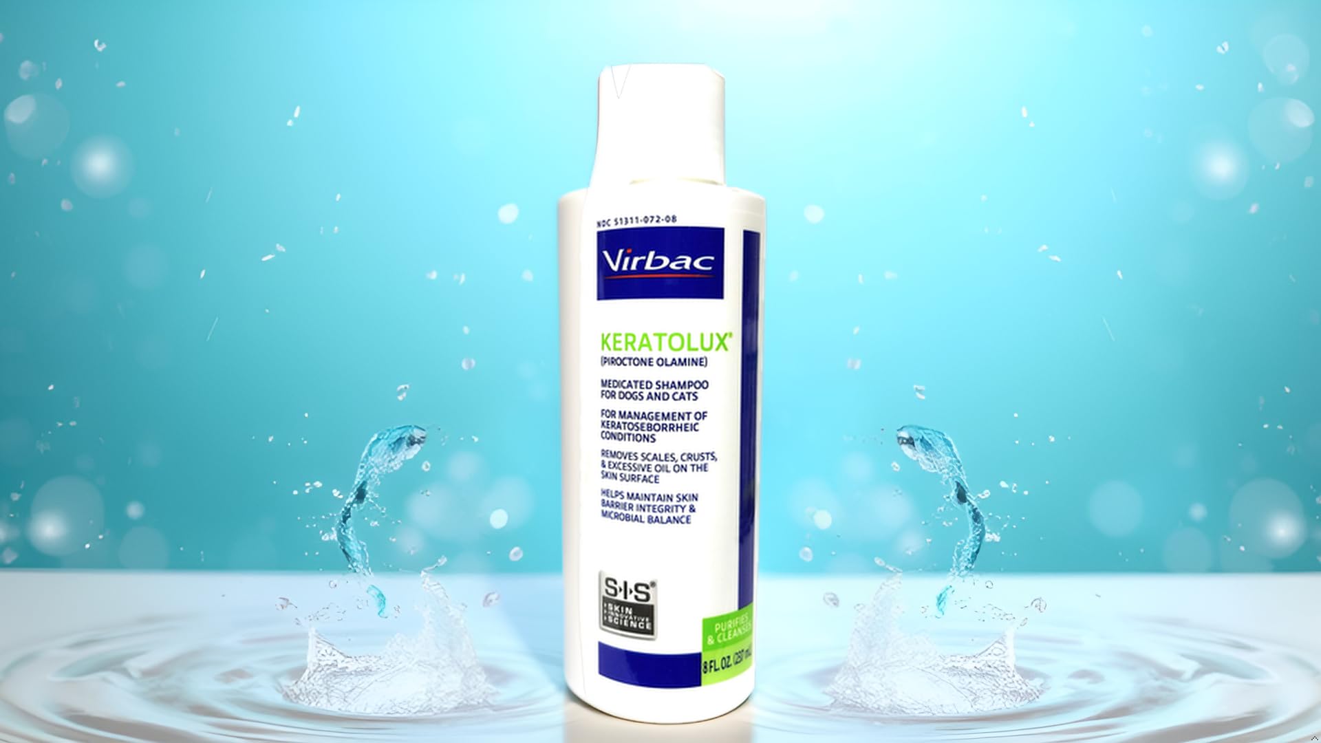 Virbac Keratolux champú con tecnología Spherulites para liberación gradual