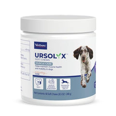 Virbac URSOLYX Soft Chews sabor tocino, masticables sabrosos para movilidad diaria