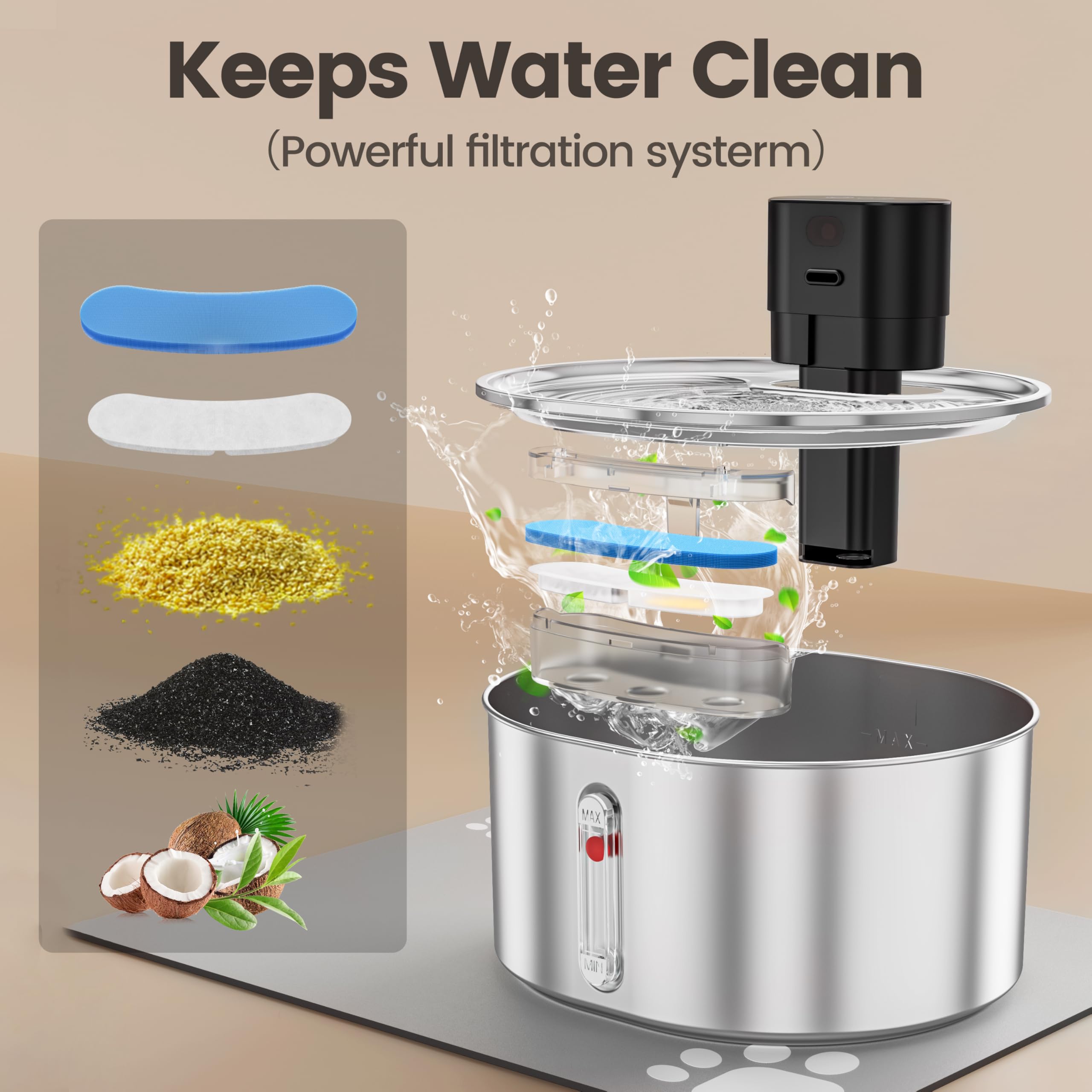 Virtulance capacidad 3.2 litros para agua fresca durante más tiempo
