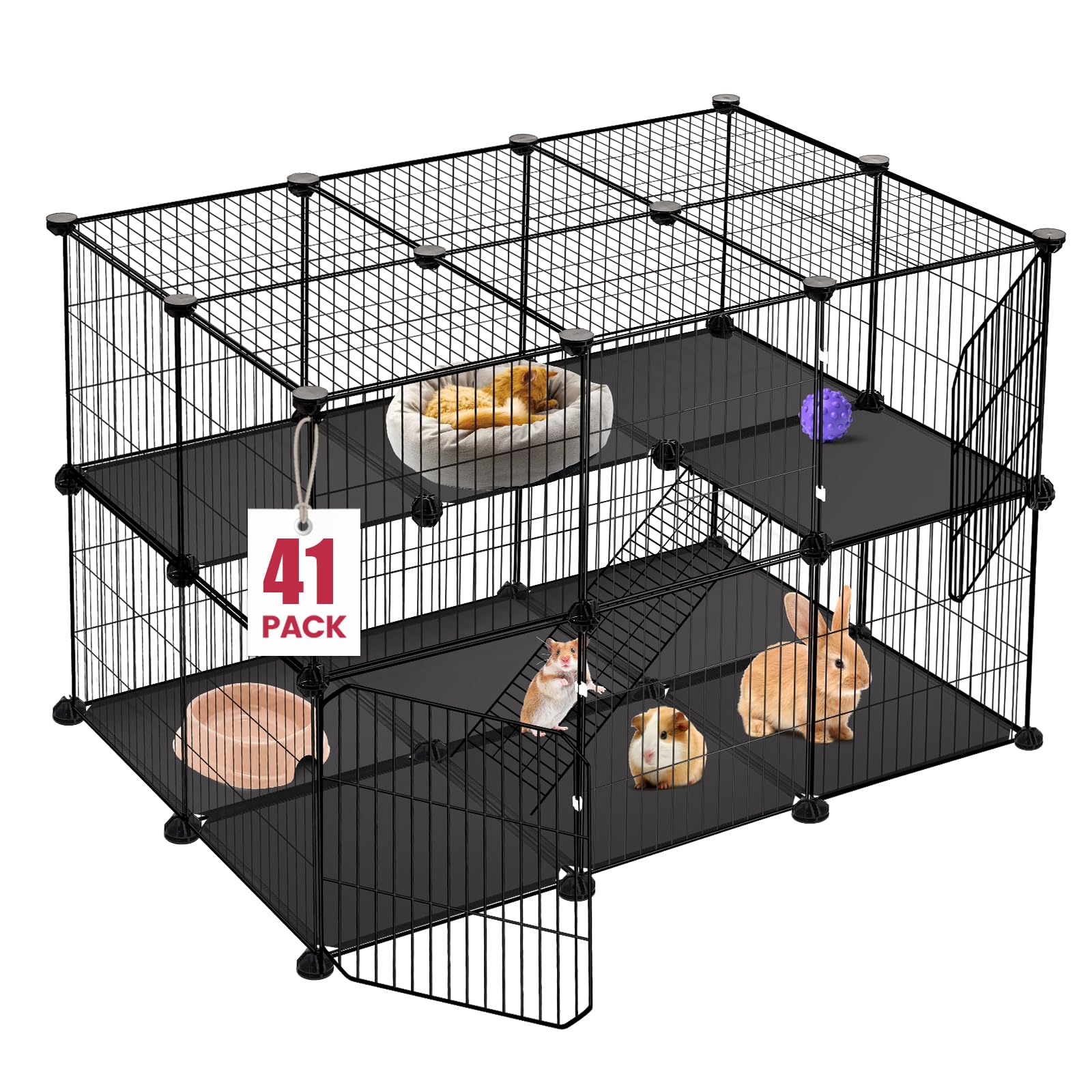 VISCOO 41 Panel Playpen con dos puertas facilita entrada y salida seguras.
