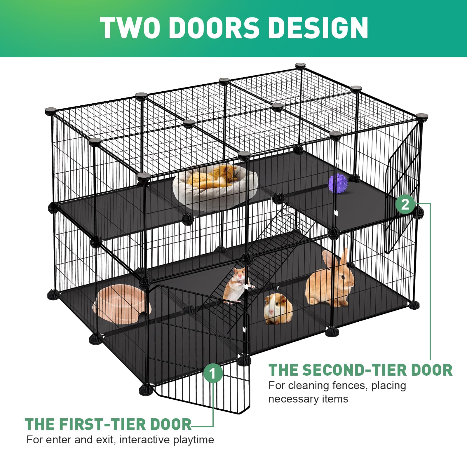 VISCOO 41 Panel Playpen de ensamble fácil con conectores ABS para seguridad.