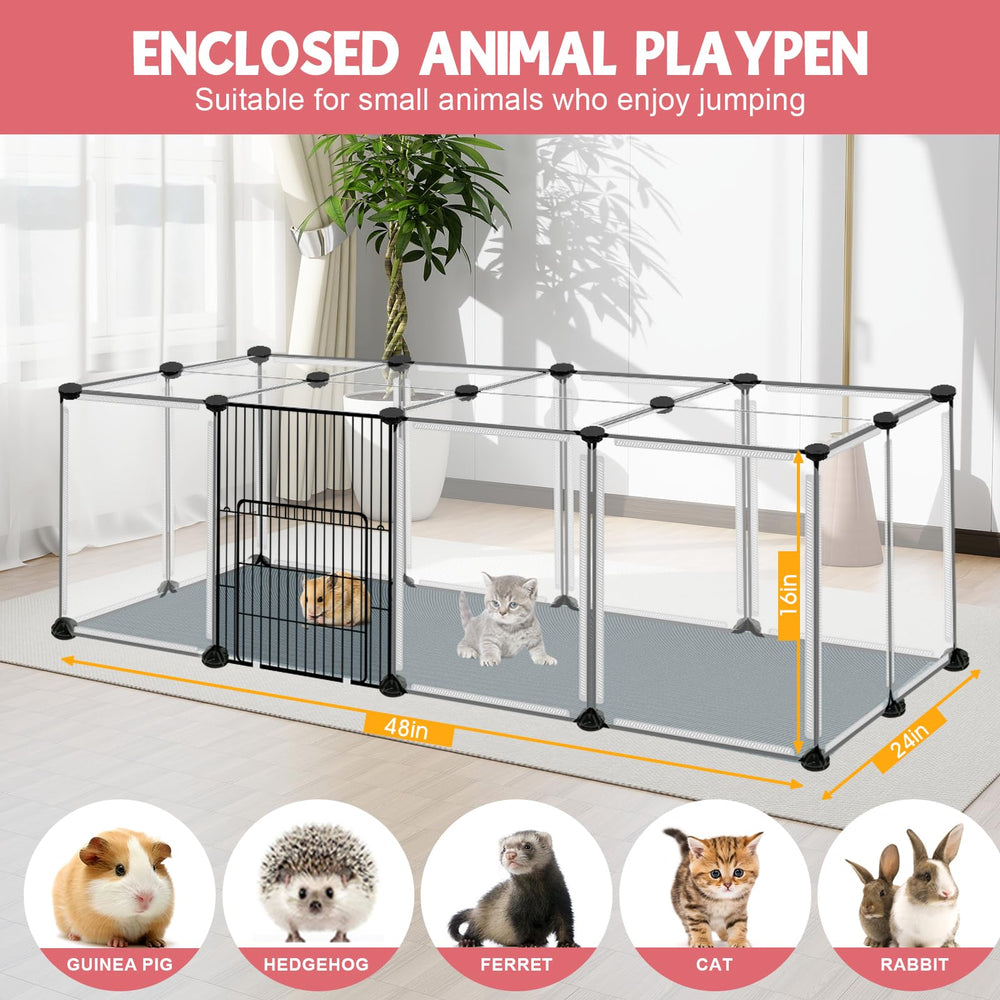 VISCOO cubierta superior transparente permite ver al animal sin interrupciones.