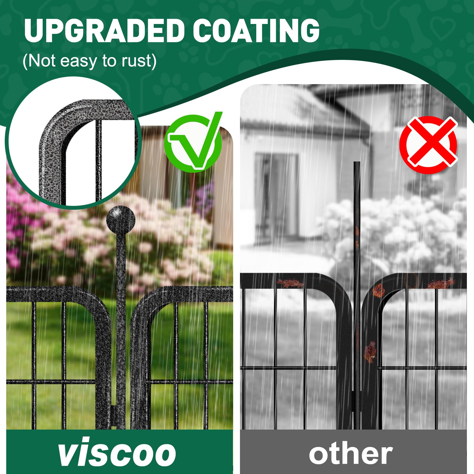 VISCOO estructura de metal resistente con acabado anticorrosivo.