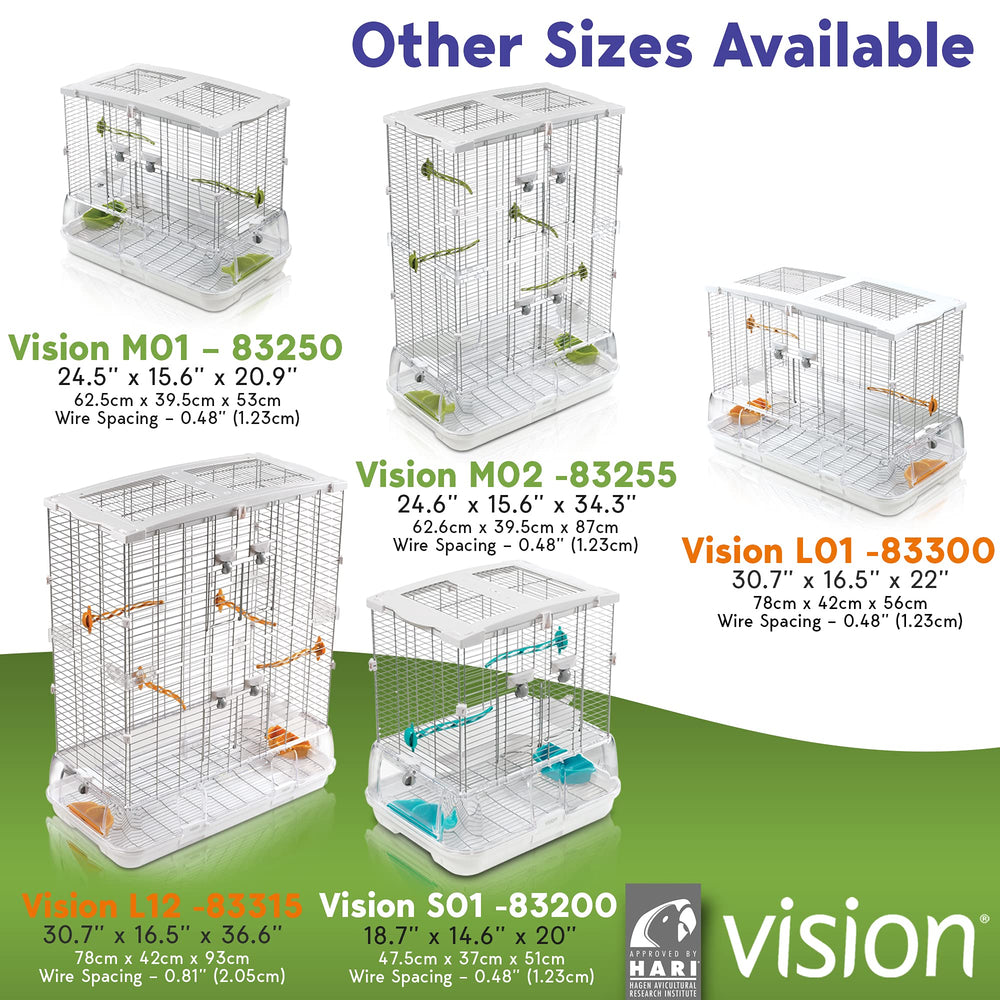 Vision M02 accesorios para aves múltiples, variedad de opciones para personalizar la jaula